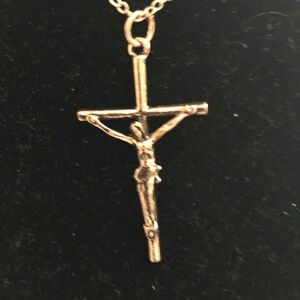 Elegant Gold Crucifix Pendant Necklace